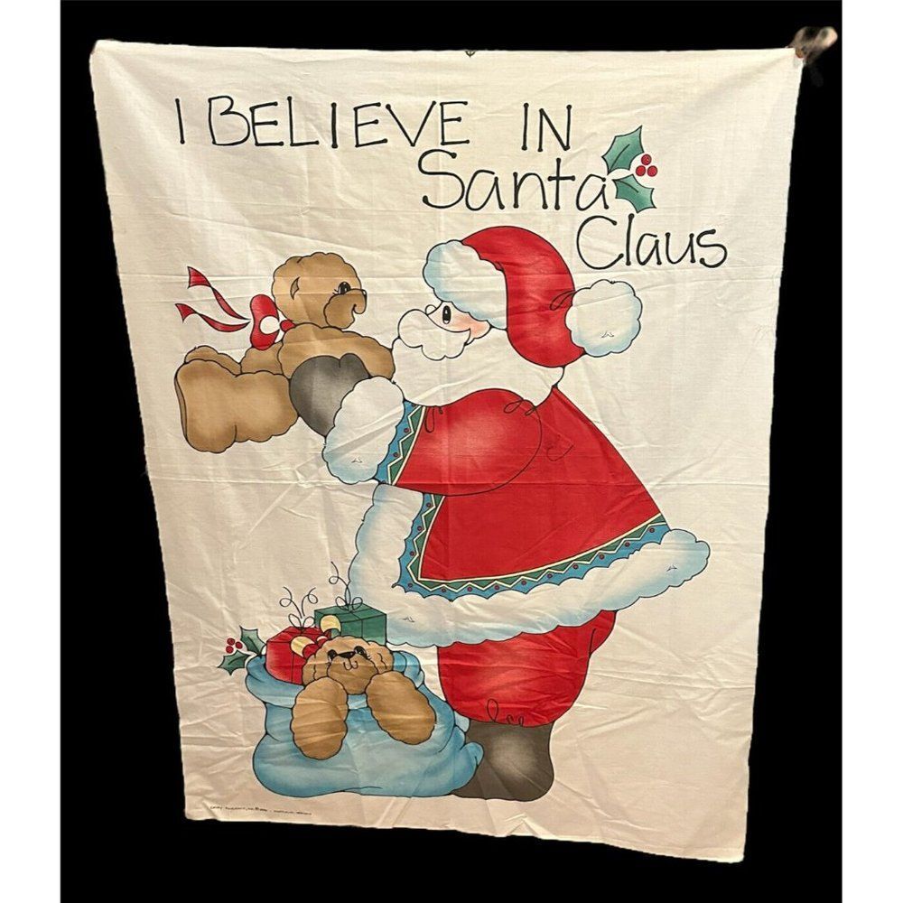 Daisy Kingdom Door Panel I Believe In Santa Vintage 1990 35x44”